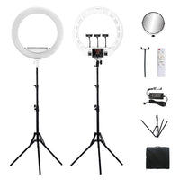 1 x RAW Customer Returns YIDOBLO 100W 22 LED Digital Display Ring Light Kit for Makeup Beauty Nail Skin Lighting, Video Studio Photography with Bag, Tripod and Remote Control - RRP €169.99