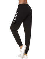 1 x RAW Customer Returns Sykooria Women s Sports Pants Tracksuit Trousers Women Cotton Lightweight Jogger Pants with Drawstring Black XL - RRP €22.99