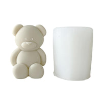 1 x RAW Customer Returns OSLEN Christmas Party Silicone Candle Mold, Silicone Candle Molds for Crafts, Home Decor, DIY Soap Style N - Sweet Bear  - RRP €12.99