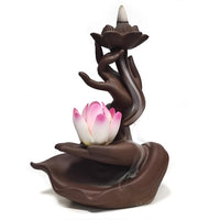 1 x RAW Customer Returns Backflow Incense Holder, Reverse Flow Incense Burner Incense Holder, Lotus Waterfall Incense Holder, Aromatherapy Ornament, Zen Decorations, Home Decor - RRP €25.69