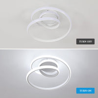 1 x RAW Customer Returns Modern LED Ceiling Lamp, 36W LED Ceiling Light Spiral Shape Design, Cold White Light 6500K, White LED Chandelier for Bedroom Living Room Kitchen Corridor - RRP €38.99