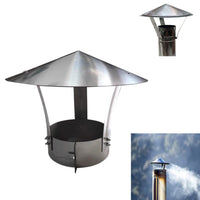 1 x RAW Customer Returns Beekeg Chimney Cover Rain Cover Stainless Steel Fireplace Chimney Flue Cover DN 150mm  - RRP €36.29