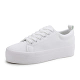 1 x RAW Customer Returns JABASIC Platform Sneakers Women s Comfortable Casual Sneaker Walking Shoes 39, White  - RRP €43.36