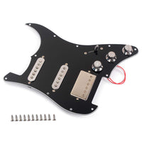 1 x RAW Customer Returns Alnicov Loaded Prewired Pickguard Set SSH Alnico V Single Coil Humbucker Pickup for Fender Strat ST Electric Guitar Replacement Black - RRP €46.99