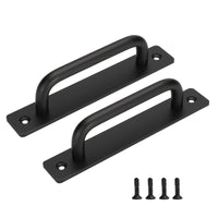 1 x RAW Customer Returns goldenwarm 2 pieces handles black kitchen balcony door handle outside sliding door handle black door handles kitchen LS78873BK128 door handles cupboard kitchen handles 128mm aluminum - RRP €13.99