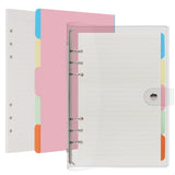 1 x RAW Customer Returns Toplive A5 Ring Binder 6 Round Ring Binder Transparent PVC Notebook Cover Binder Diary with A5 Filler Paper and 5 Index Registers - RRP €13.0