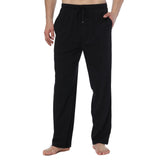 1 x RAW Customer Returns HomyComy Men s Long Cotton Pajama Bottoms Sleepwear Pajamas with Elastic Waist Loungewear for Men - RRP €26.21