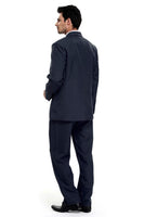 1 x RAW Customer Returns Men s Party Suit Solid Color Halloween Party Leisure Suit with Tie and Pants Dark Blue XXL - RRP €51.99