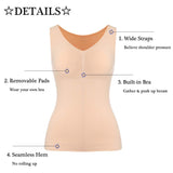 1 x RAW Customer Returns Joyshaper women s undershirt seamless figure-shaping undershirts shaping camisole comfort shapewear tank tops shirt tummy control top shaping bra shirt body shaper shirt cami padded tank top beige L - RRP €19.15