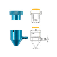 1 x RAW Customer Returns Cloudray k40 CO2 Laser Head 12 18 mm FL50.8 16 mm FL25.4 Laser Head with Lens Mirror for K40 Laser Engraver Set B  - RRP €60.0