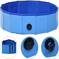 1 x RAW Customer Returns Dog pool for small dogs, foldable dog paddling pool 80 20CM, dog paddling pool swimming pool, pet swimming pool non-slip portable, dog pool, for small pet dog cat children blue  - RRP €28.72