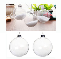 1 x RAW Customer Returns 5 x Christmas Tree Baubles Iridescent Glass Fillable Ornaments Ball for Christmas Party Birthday Wedding Decorations 10cm - RRP €26.71