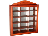 1 x RAW Customer Returns Display Case for Wall Wood and Glass Magnetic Closure 42 cm - RRP €92.14