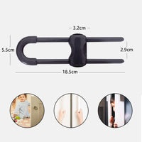 1 x Brand New Cimown4 Pieces Baby Safety Locks - Child Safety Cupboard Locks - U-Shaped Baby Safety, Suitable for wardrobes and drawers, no drilling or screwing required - RRP €24.0