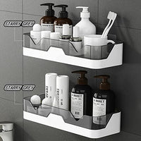 3 x RAW Customer Returns WeshyiGo 2 Pack Shower Caddy, Separable Shower Organizer with Hooks, No Drilling, Double Layer Shower Shelf for Bathroom and Kitchen Grey  - RRP €48.78