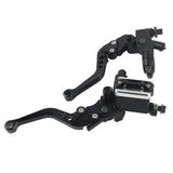 1 x RAW Customer Returns Motorcycle Hydraulic Brake Clutch Lever, 1 Pair 22mm Motorcycle Brake and Clutch Lever Master Cylinder Kit with Adjustable Levers - RRP €28.89