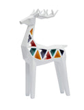 1 x Brand New Amoy-Art HAUCOZE Modern Decor Sculpture Deer Statue Figures Animal Gift Living Room Art Polyresin Arts Colorful 27cm - RRP €69.98