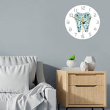 1 x RAW Customer Returns Tiamu dental care wall clock for children s rooms, 30 cm modern wall clock dentist design, without ticking, acrylic digital hanging clock dentist, quiet movement, for dentist, clinic, office, wall art decoration - RRP €31.25