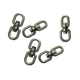 1 x Brand New 5 Double Ended Swivel Eye Hook Loop Ring Connector, 0.9cm by 0.9cm - RRP €26.4