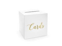 1 x RAW Customer Returns Party Deco gift box, guest gift, wedding box, money box, card box - 24 x 24 x 24 cm - gift card box for wedding receptions, birthdays, graduation parties, bridal or baby showers - gold - RRP €9.98