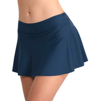 1 x Brand New FEOYA Women s Swimming Shorts Bikini Bottoms Skirt Shorts Trunks 2019 Swimsuit Tummy Control Swim Dress with Integrated Pants Mini Bikini Takini Swim Skirt Beachwear Blue M - RRP €27.6