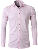 1 x RAW Customer Returns INFlATION Men s Shirt Made of Bamboo Fiber Environmentally Friendly Elastic Slim Fit for Leisure Business Wedding Pure Color Shirt Long Sleeve DE L Label 42 , Pink - RRP €27.14