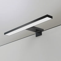 1 x RAW Customer Returns YIQAN LED Mirror Light 4000K Natural Light Matte Black 40cm Bathroom Light 10w 800lm Bathroom Cabinet Light Cabinet Lighting Clip Light Cosmetic Light 3 Mounting Options - RRP €26.0