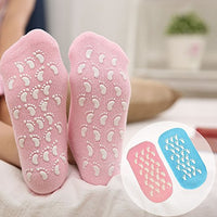 10 x Brand New Veewon 2 Pairs Moisturizing Gel Socks with Spa Quality Gel for Hydrating Vitamin E and Oil Infused Helping Repair Dry Cracked Skin and Fillers Feet, Blue Pink - RRP €145.7