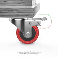 1 x RAW Customer Returns HomeGoGo Swivel Casters, Pack of 8, Transport Casters with Safety Lock, 50 mm Wheels for Furniture, Silent Heavy Duty Wheels with Polyurethane Rubber Coating, 360 Degree Rotatable, 800 kg Total Load - RRP €38.22