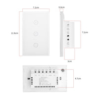 1 x RAW Customer Returns UseeLink WiFi Smart Light Switch, Voice Control Works with Alexa and Google Home, Timer and Device Sharing, Neutral Wire Required, White 3 way - RRP €22.61