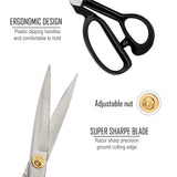 1 x RAW Customer Returns Tailor s scissors 24 cm - Tailor s scissors with sharp blades and soft handle for cutting fabrics, leather, material, clothing, alterations, tailoring - RRP €15.25