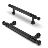 1 x RAW Customer Returns FURNIWARE 10 pieces furniture handle, 102 mm hole spacing, solid aluminum furniture handles, cupboard handles, kitchen cabinet handle, used for bathroom door handle, black - RRP €29.23