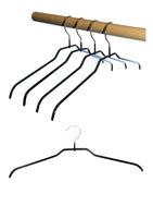 1 x RAW Customer Returns Hagspiel 20 pcs. metal coat hangers, black coated, approx. 6 mm, 46 cm long - RRP €29.15