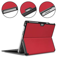 1 x RAW Customer Returns Kepuch Custer Case for Microsoft Surface Pro 9, Smart PU Leather Cases Protective Case Cover for Microsoft Surface Pro 9 - Red - RRP €16.09