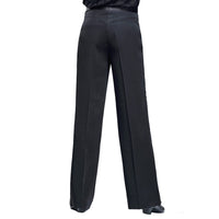 1 x RAW Customer Returns ZYMOZYM Men s Black Side Band Straight Bottom Latin Ballroom Tango Dance Pants - RRP €58.03