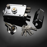 1 x RAW Customer Returns Night bolt complete with 5 keys, elegant night bolt, external door lock for front door, high security for your home or workplace open on the right  - RRP €25.86