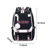 1 x Brand New Kpop School Backpack for Blackpink, Book Backpack Casual Backpack, Black, One Size - RRP €43.17