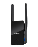 1 x RAW Customer Returns BrosTrend WiFi Repeater 6 AX1500, WiFi Signal Amplifier with Gigabit Ethernet Port, Dual Band 5GHz and 2.4GHz WiFi Extender Easy to Install with WPS, WiFi Extender up to 185 , MU-MIMO - RRP €59.99