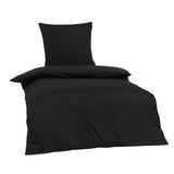 1 x RAW Customer Returns Brielle bed linen made from 100 cotton 135 x 200 cm - bedding set beaver black, high quality, soft, plain with Oeko-Tex certification - RRP €40.28