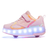 1 x RAW Customer Returns Boy Girl Shoes Children s Shoes with Wheels LED Luminous Shoes Outdoor Sports Shoes Flashing Shoes Skateboard Shoes Sneakers Birthdays, Holidays - RRP €53.89