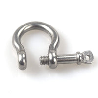 1 x RAW Customer Returns 8pcs M8 D-Bow Ring Shackle Lock 304 Stainless Steel for Heavy Duty Rigging, Towing, Steel Chain Link Shackle - RRP €19.99