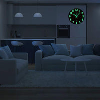 1 x RAW Customer Returns Topkey 12 Inch Luminous Wall Clock Silent Wooden Design Night Light Round Wall Clock for Living Room and Bedroom Brown - RRP €20.54