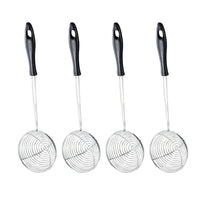 15 x Brand New Cabilock Kitchen Strainer Stainless Steel Colander Pasta Strainer Fondue Strainer Ladle Sieve Colander Drainer Food Strainer Slotted Spoon Skimmer Spoon for Hot Pot Kitchen Baking Cooking 4 Pieces S - RRP €335.85