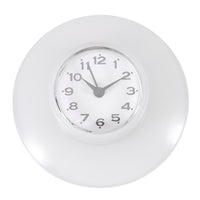 1 x RAW Customer Returns Lazmin Mini Wall Clocks, Cute Bathroom Kitchen Mirror Suction Wall Clock Shower Waterproof Quartz Clocks Decoration White  - RRP €17.25