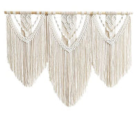 1 x RAW Customer Returns  Macrame Wall Hanging Tapestry Boho Macrame Tapestry Woven Home Wall Hanging Pediment Pattern C  - RRP €35.03