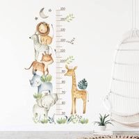 1 x Brand New Hava Kolari Wall Sticker Child Wall Decal Murals Growth Measuring Bar Forest Animals Giraffe Zebra Fox Wall Sticker Decoration Baby Room Girl Boy Children - RRP €14.11