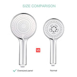 1 x RAW Customer Returns Caiery Large High Pressure Shower Head with 1.5m Hose, Handheld Universal Shower Head, High Pressure Hand Shower with Water Saving, Premium Shower Set - RRP €20.15