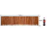 1 x RAW Customer Returns JonesHouseDeco Wooden Fence with Natural Spruce Wood, Suitable for Outdoor Garden Wooden Edges, Robust and Durable Wooden Decorative Fence 30 x 120 cm, Brick Red  - RRP €25.99