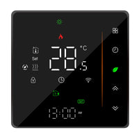 1 x RAW Customer Returns WiFi Smart Thermostat Room Thermostat, Weekly Programmable Supports Touch Control Mobile APP Voice Control Compatible with Alexa Google Home, for Electric Underfloor Heating 16A Black - RRP €37.69