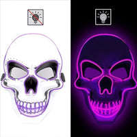 9 x Brand New YeahBoom LED mask Halloween, Halloween mask LED, Halloween mask luminous, Halloween mask skeleton, luminous mask Halloween, neon mask dark and mask set, gift for men and women - RRP €90.63